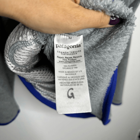 PATATGONIA Re Tool Snap T Fleece Jacket Gray purple synchilla WOMENS S small - Picture 6 of 7